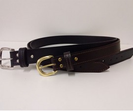 Straight Stitched Quality Leather Belt Australian Made
